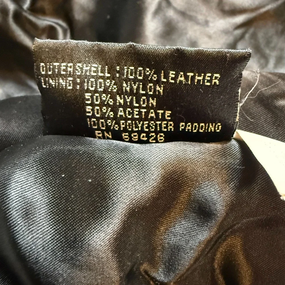 Vintage Wilsons Leather Black‎ Hooded Parka Jacket Mens Medium 90s